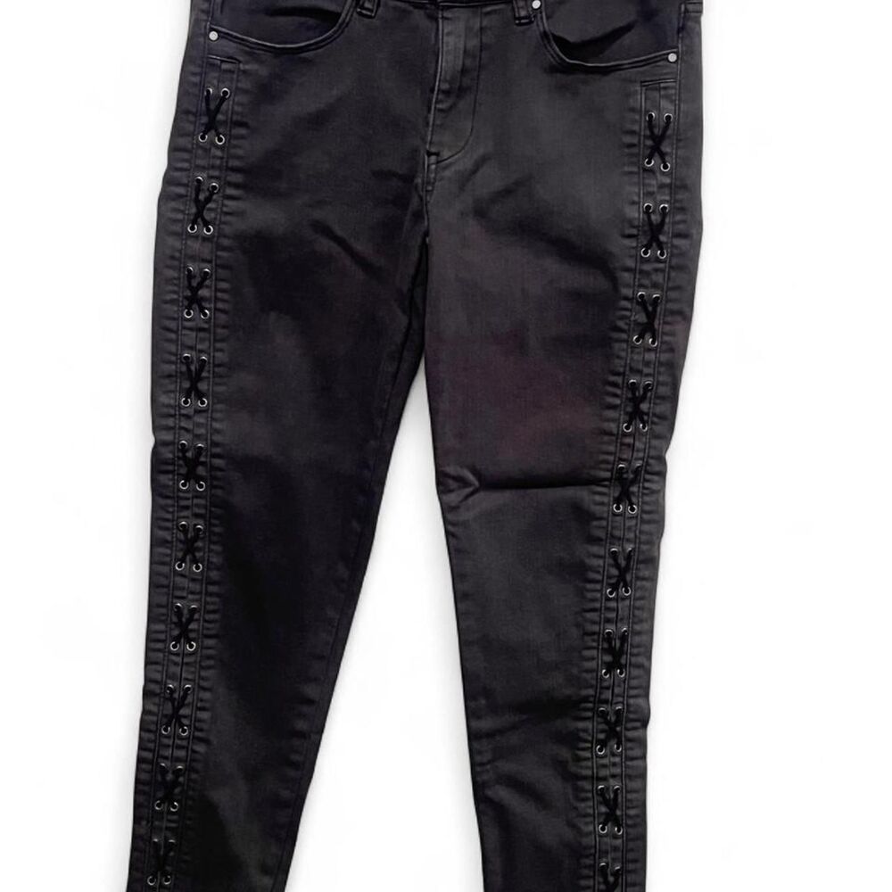 Blank NYC Women's Black Jeans lace up